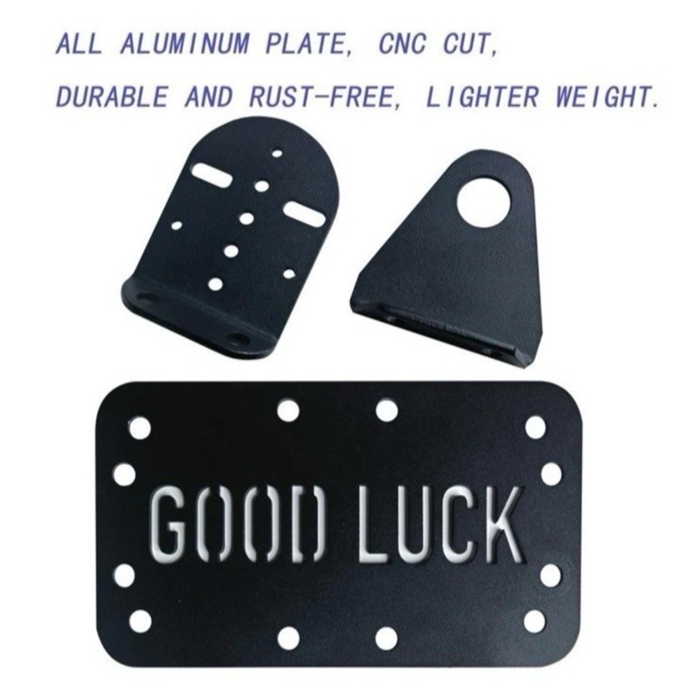 LED Tail Brake Rear Light 1" Axle Hole Side Mount License Plate Bracket Holder